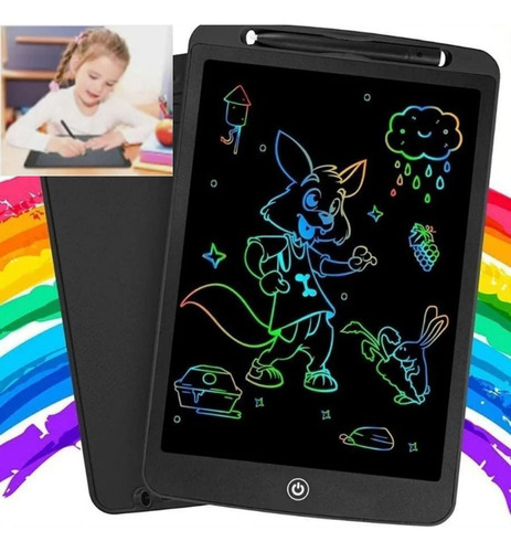 Quadrinho Infan Lousa Magica Tablet Grande 12 Poleg Colorida Cor Branco