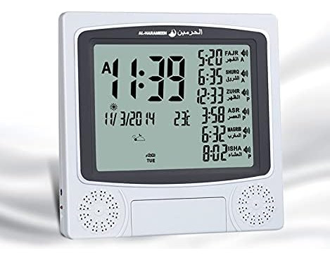 Reloj Azan Para Ee. Uu., Reloj De Mesa Con Horarios De Oraci