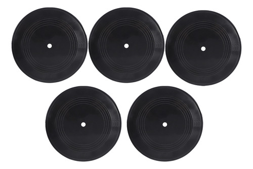 Guitarra De Disco En Blanco Plain Record Decorations, 5 Unid
