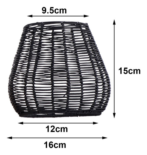 Luminária De Vime Pendente Com Estilo Único Para Preto