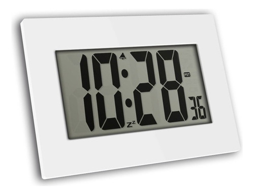 Reloj Digital De Pared Blanco Rectangular Hogar Luft