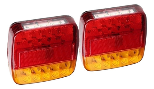 2pcs 12v 20led Doble Colores Luces Traseras Para Remolque