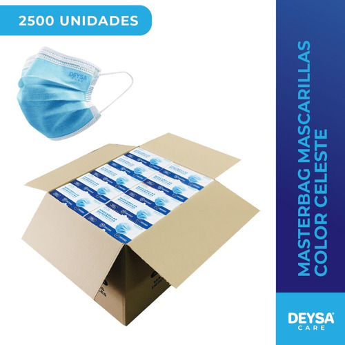 Imagen 1 de 6 de Mascarilla Tipo Il R Classic Celeste 1 Pack Pyme 2.500 Un