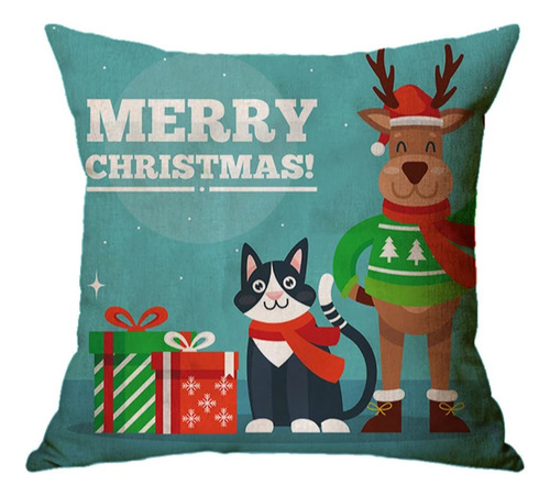 Cojín Almohada Navidad Con Relleno Santa Reno Regalo Novia
