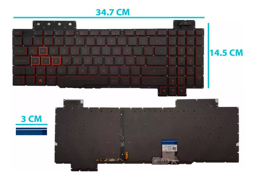 Teclado Asus Fx504fx504gd Fx504ge Fx504gm Fx80 Sin Frame La 