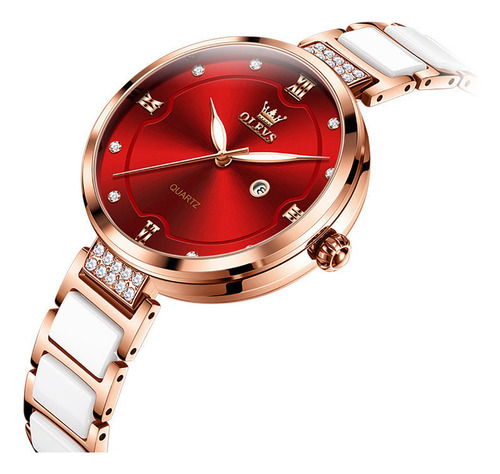 Relojes Elegantes Olevs Calendar Luminous Diamond