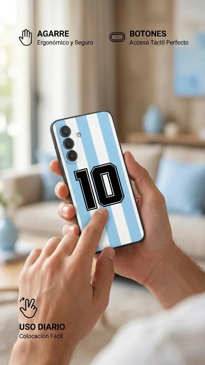 Funda Para Samsung A16 Diseño Argentina Silicona Antigolpes Premium Protección Total Antideslizante Ajuste Perfecto Acceso Preciso Cámara Y Botones Estilo Camiseta N°10 Ideal Regalo