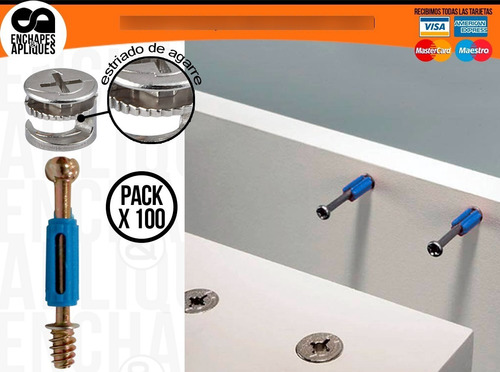 Imagen 2 de 6 de Sistema Acople Unión Minifix - Unidad a $500