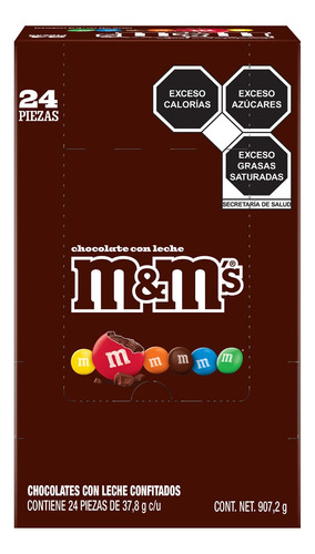 M&ms Chocolates Con Leche Confitado 24pack De 43.8g Cada Uno