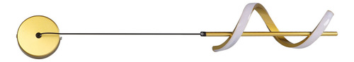 Colgante Led De Techo En Espiral Blanco De Color Dorado De A