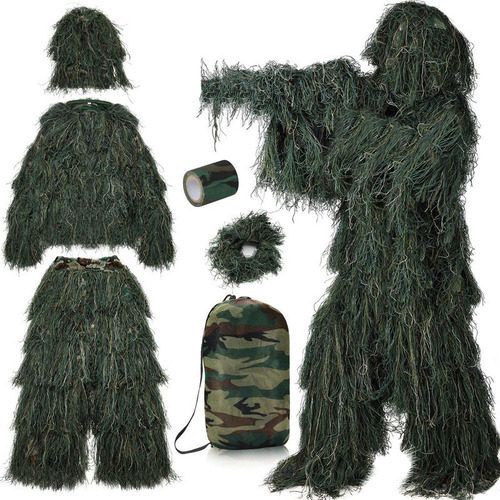 3d Hierba Marchita Ghillie Trajes Francotirador Militar Táct