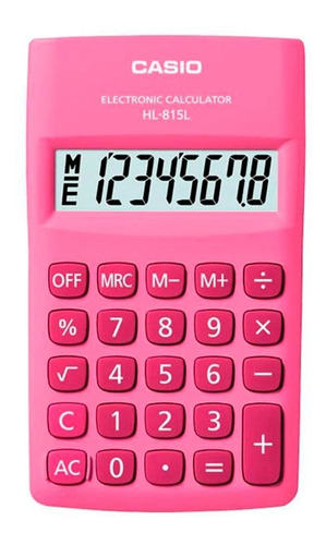 Calculadora Rosada De 8 Digitos  Hl - 815l