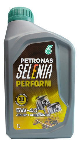 1 Litro Óleo Motor Sintético 5w40 Petronas Selenia Perform