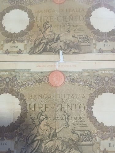 Antiguo Billete Italiano Año 1931 Capranesi (Usado)