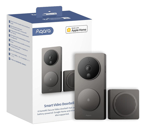 Timbre Inteligente Aqara G4 Svd-kit1, Con Camara, Negro