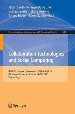 Libro Collaboration Technologies And Social Computing : 8...