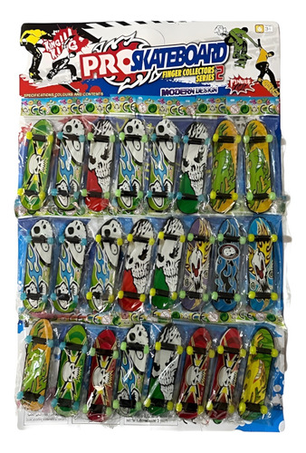 Patinetas De Juguete 24 Piezas Mini Skateboard Azul Verde Claro