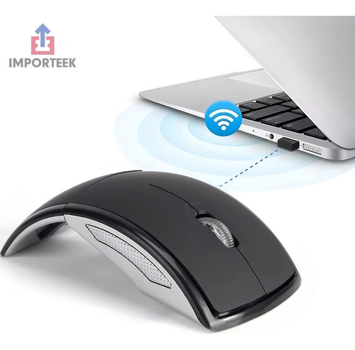10pz Mouse Raton Inalambrico Ergonomico Plegable Laptop
