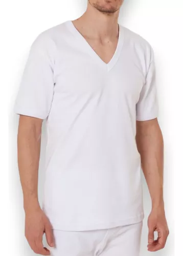 Camiseta Termica Manga Corta - Escote V - Hombre