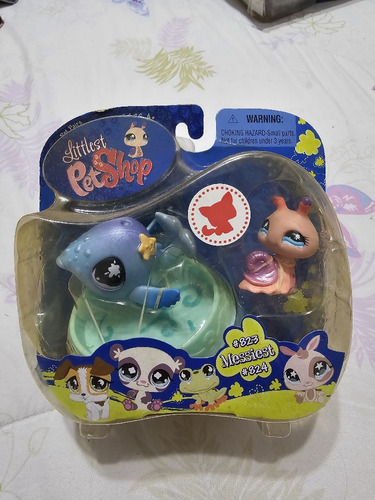 Lps Littlest Pet Shop #823 Caracol #824 Baleia Hasbro