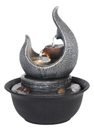 Fuente De Mesa De 3 Niveles, Escultura De Agua Corriente,