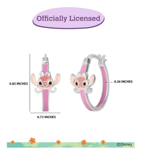Pendientes De Aro Disney Stitch Para Mujer Licencia Oficial,