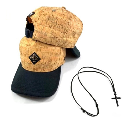 Kit Boné Strapback Anth Cortiça Original + Colar Crucifixo