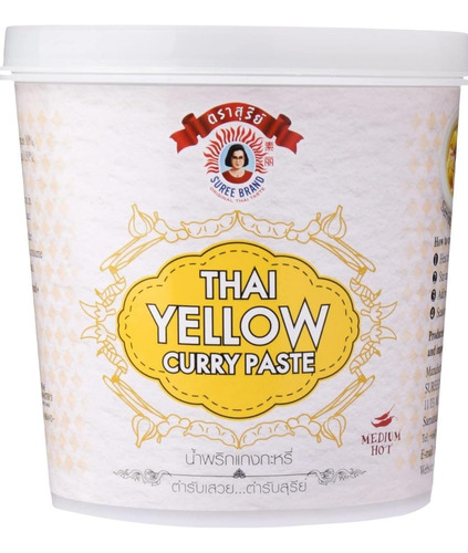 Pasta De Curry Amarillo - Suree - 400 Grs. Origen Tailandia.