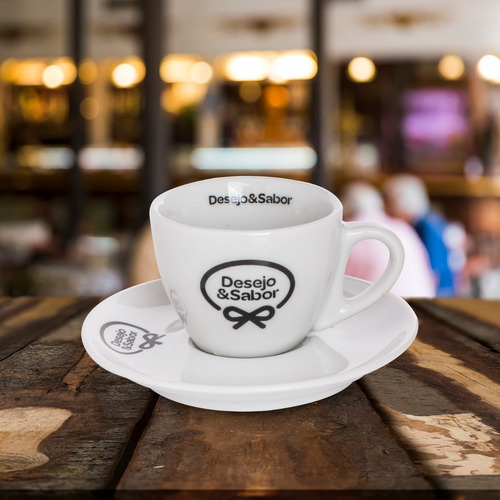 48 Xicara Café Expresso Com Pires 65 Ml Personalizada
