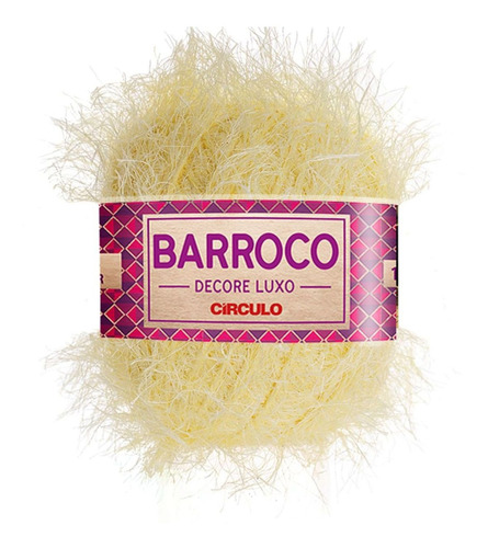 Barbante Barroco Decore Luxo Peludinho Círculo Crochê 280g Cor Amarelo Candy