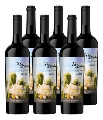 Vino Tinto Flor De Cardon Malbec Pack X 6
