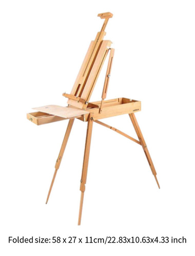 Caballete De Madera Para Pintura, Caja De Almacenamiento De
