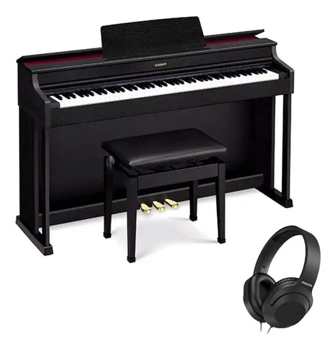 Piano Digital Casio Celviano Ap-470 Preto 88 Teclas + Fone