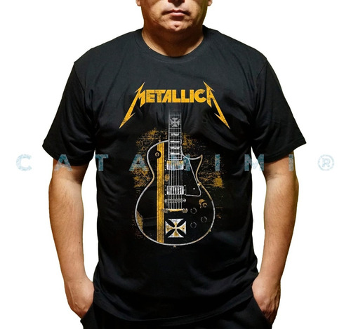 Imagen 1 de 1 de Polera Estampada Banda Metallica