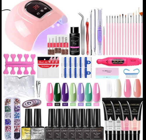 Kit Uñas De Gel Con Lámpara Uv 