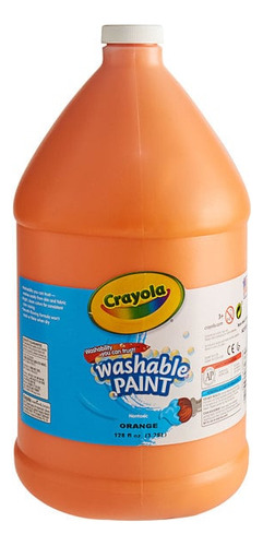 Crayola Témpera, Pintura Lavable 1 Galon Naranja