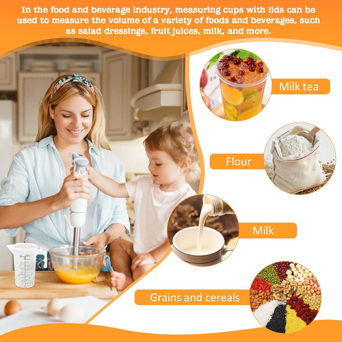 3 Tazas Medidoras Graduadas De 100 Ml, 250 Ml Y 500 Ml