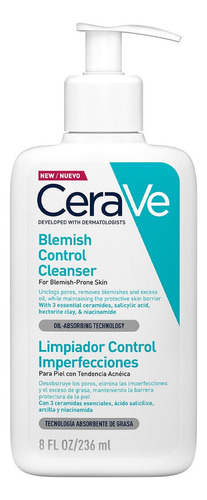 Limpiador Cerave Control Imperfecciones Para Piel con Tendencia Acnéica 236ml