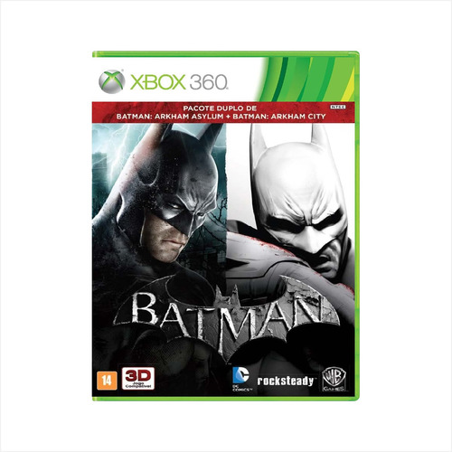 Jogo Batman Arkham Asylum+ Batman Arkham City-xbox 360-usado