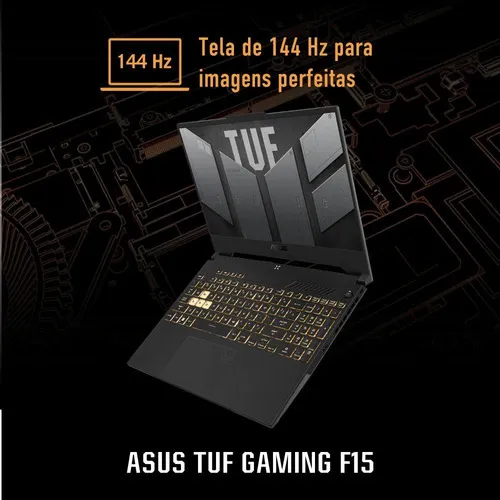Notebook Gamer Asus Tuf F15 Core I7 16gb 512ssd W11 Rtx 3050 Cor Cinza