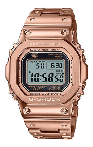 Reloj Casio G-shock Protection Original Mujer Time Square Color de la correa Oro Rosa Color del bisel Oro rosa Color del fondo Oro rosa