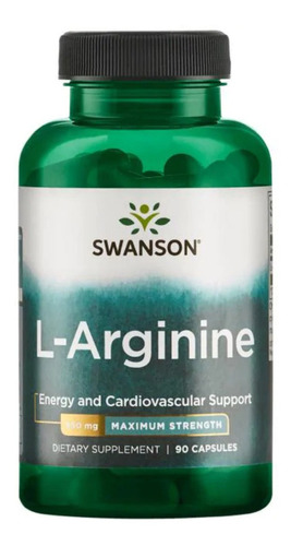 L-arginina Swanson 850mg 90caps (alta Potencia) Sabor Sin sabor