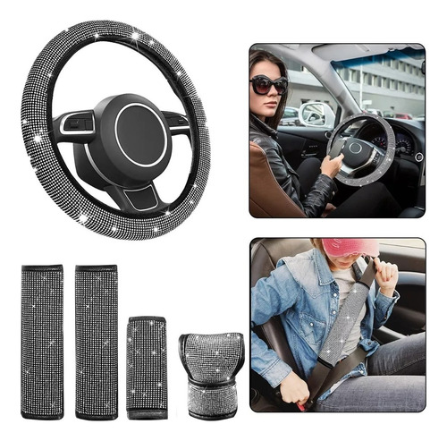 Accesorios Para Carro Mujer Funda Cubre Volante Interior 5pc