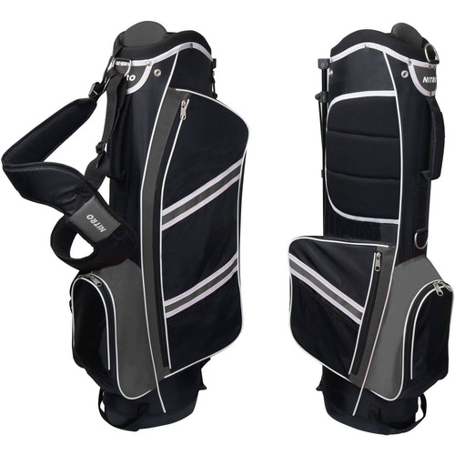 Bolsa Para Golf Nitro, Liviano, Color Negro- Plateado