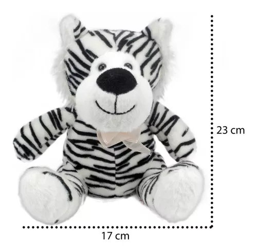 Tigre Fofinho Sentado Com Laço 23cm - Pelúcia- Safári Africa