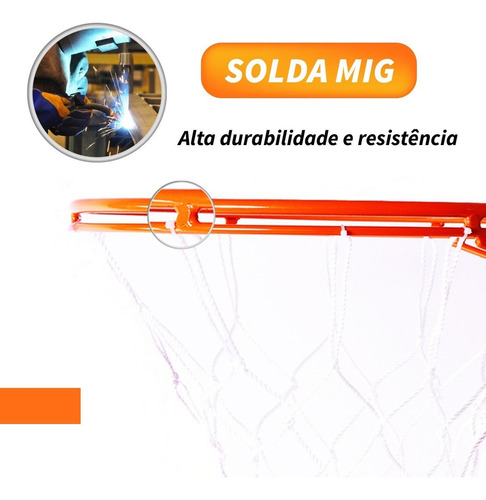 TBSSport Aro de Basquete com Rede Bola Tamanho Profissional