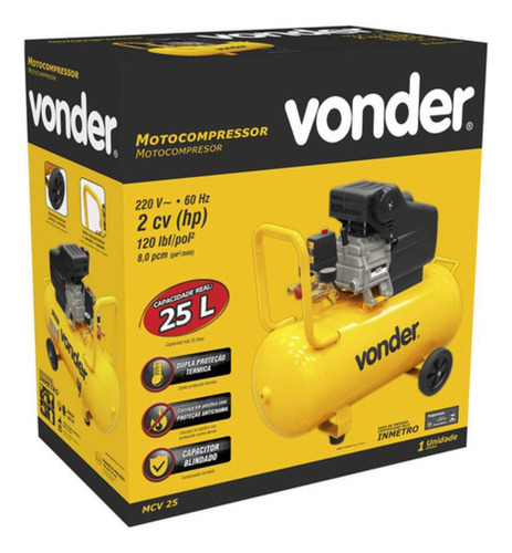 Motocompressor 8,0pcm 25l 220v Mcv25 Vonder