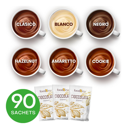 Chocolate Caliente - Mix Cacao Full 90 Sachets  