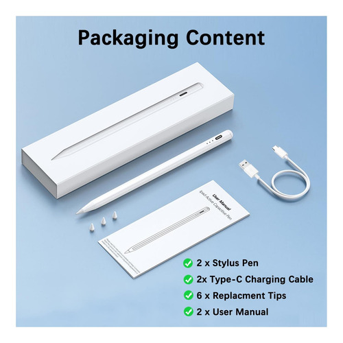 Paquete De 2iPad For iPad A16 Mini A17 Air Pro M4 Usb-c
