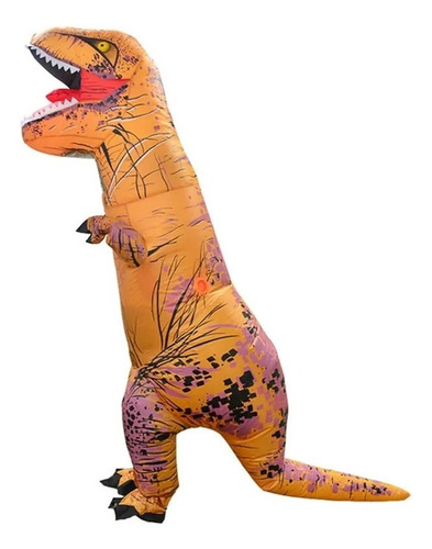 Disfraz Inflable Dinosaurio Tiranosaurio Para Niños Marrón